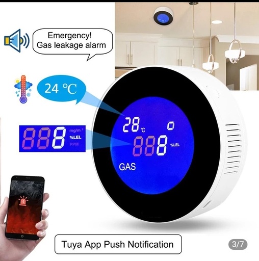 Détecteur de gaz et de fume wifi